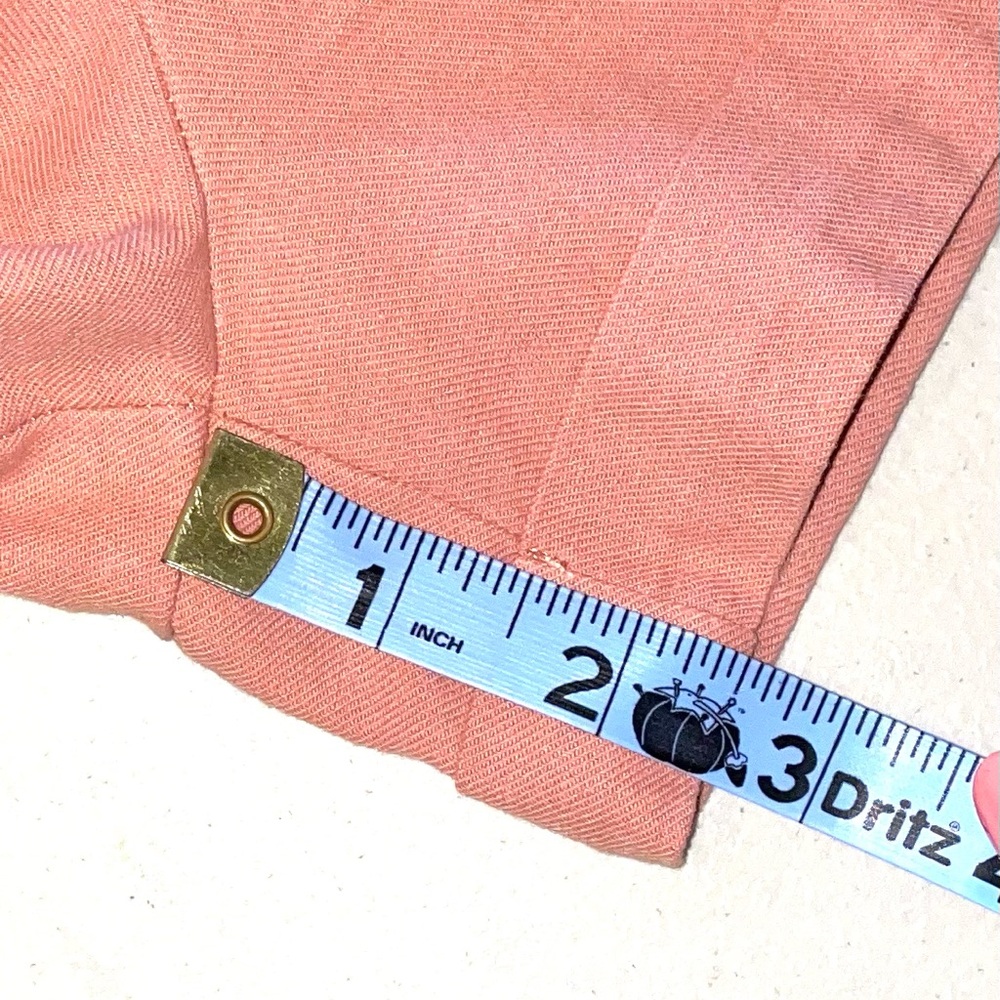 Paper Crane Coral Button-Up Shirts Romper w/Belt - Picture 5 of 10